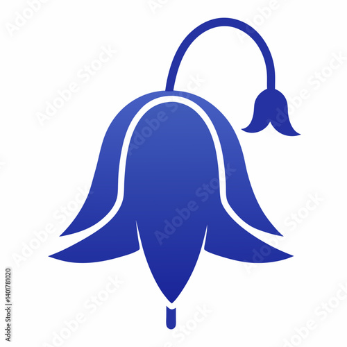 Bluebell icon on white background 