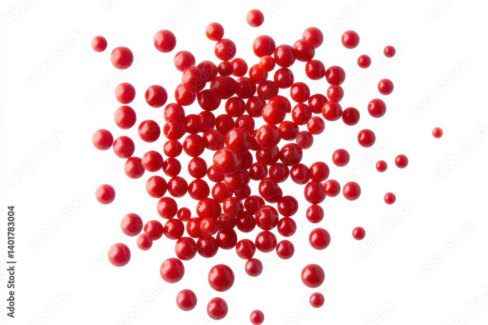 Red spheres cluster Red spheres cluster