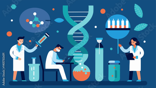 These descriptions can serve as a basis for creating vector illustrations that convey the themes of genetic and epigenetic health.