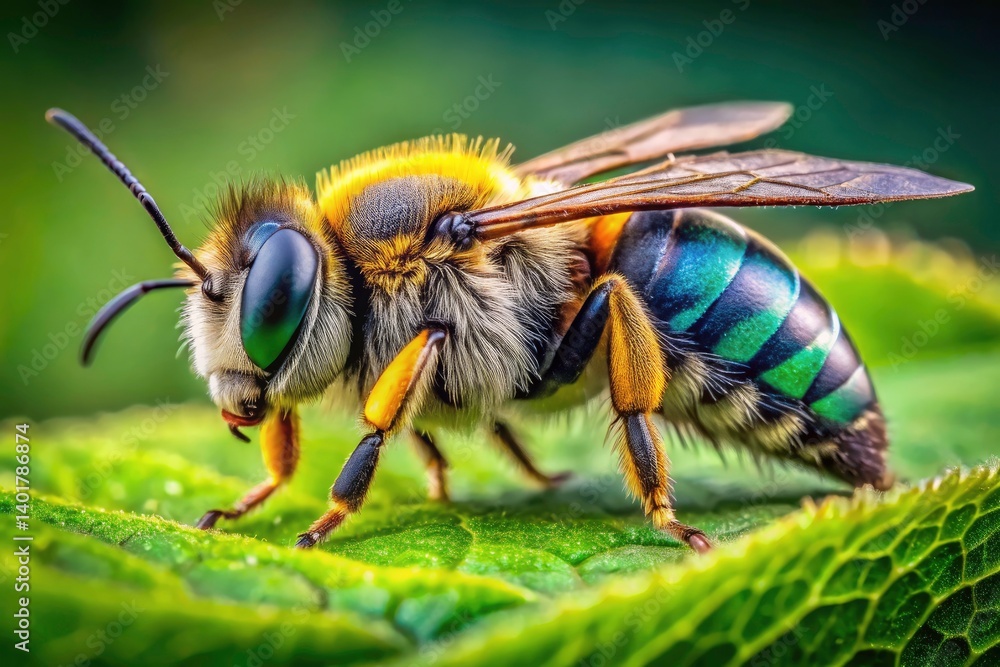Leaf Cutter Bee Resting - High-Resolution Macro Photography of Megachilidae Leaf Cutter Bee Resting - High-Resolution Macro Photography of Megachilidae