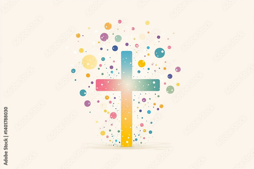 Obraz premium halftone cross