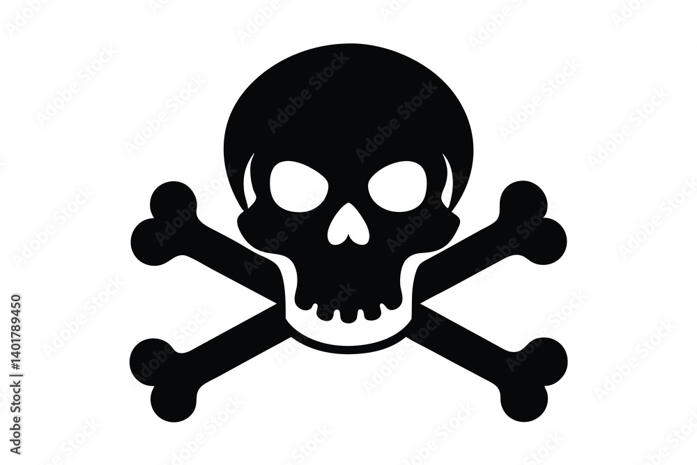 skull and crossbones silhouettes vector illustration skull and crossbones silhouettes vector illustration