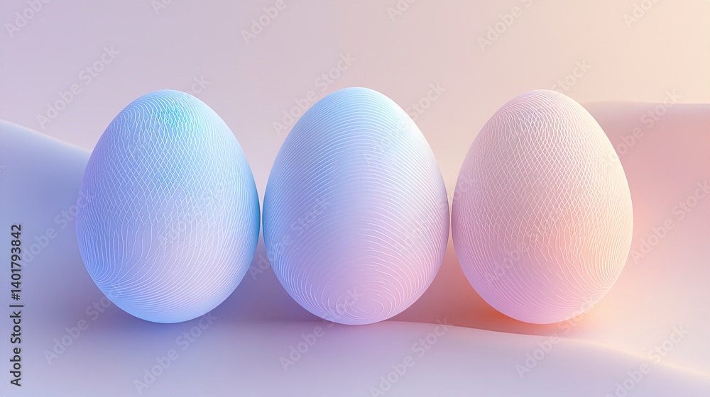 Obraz premium Geometric Easter egg navigation menu UI