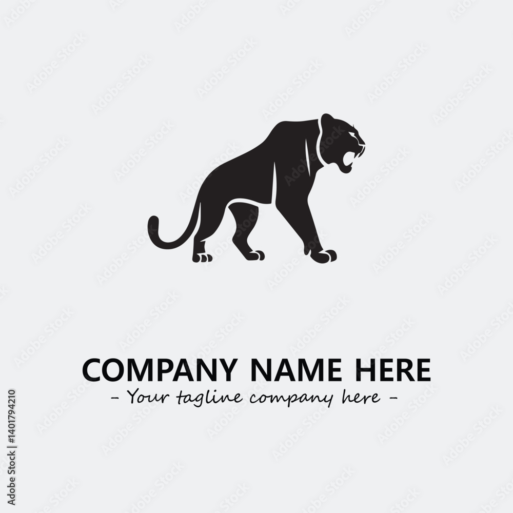 Phanter illustration black and white for logo company vector image
Phanter illustration black and white for logo company vector image