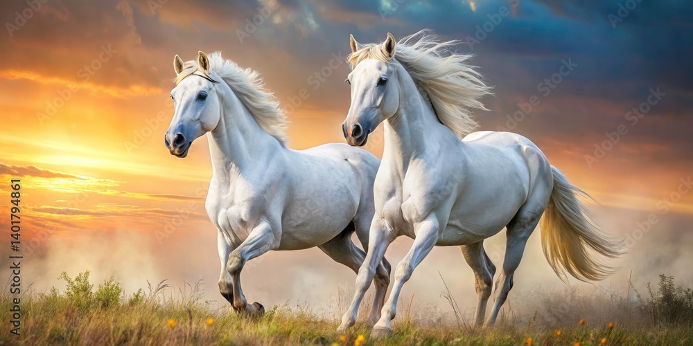Majestic White Horses, Pair of Stunning White Horses, Elegant White Horse Duo, Purebred White Horses, Horse Photography, White Horse Pictures Majestic White Horses, Pair of Stunning White Horses, Elegant White Horse Duo, Purebred White Horses, Horse Photography, White Horse Pictures