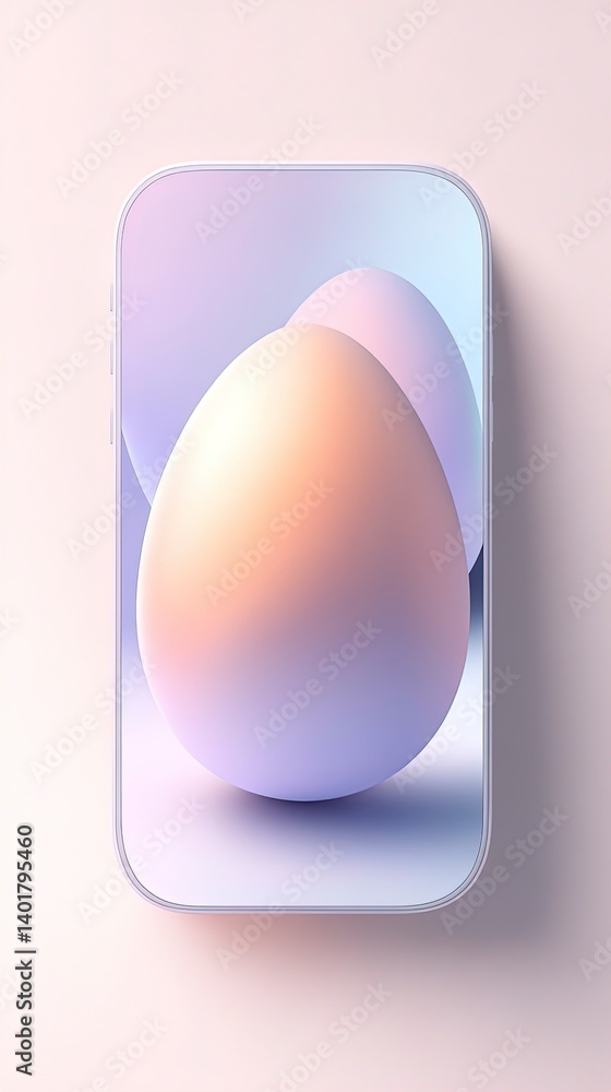 Geometric Easter egg mobile app navigation bar Geometric Easter egg mobile app navigation bar