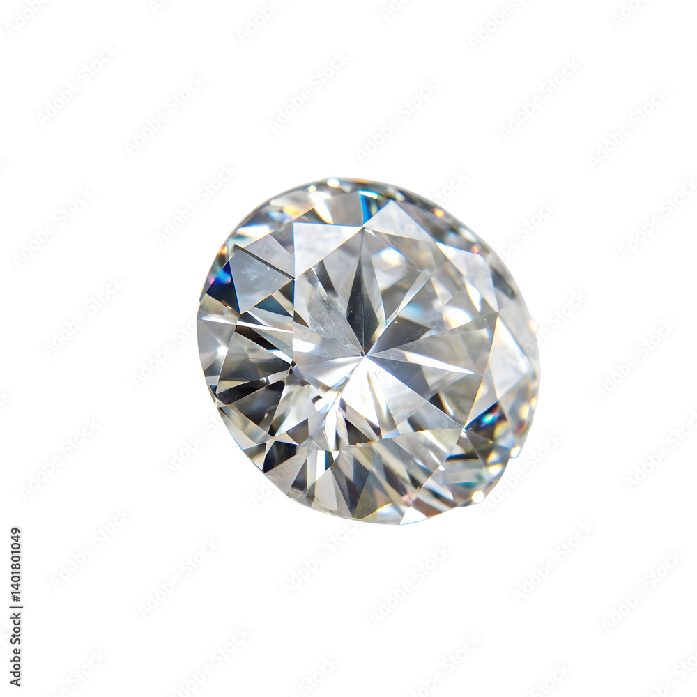 Fototapeta premium Moissanite Gemstone isolated on transparent background