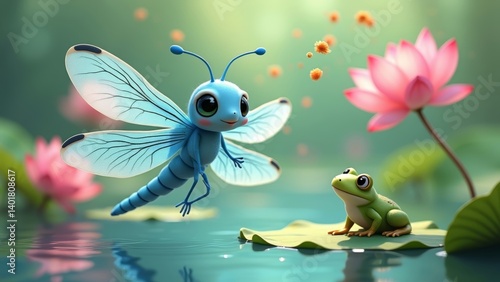 Fototapeta Naklejka Na Ścianę i Meble -  Fairy Tale of Summer Pond