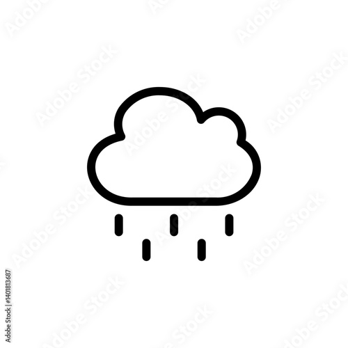 Rain cloud icon. Perfect for weather forecasts, applications, websites, and designs related to rain, weather, or climate