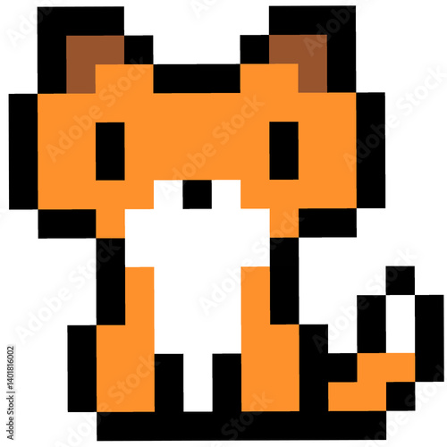 Pixel Art style illustration of animals	