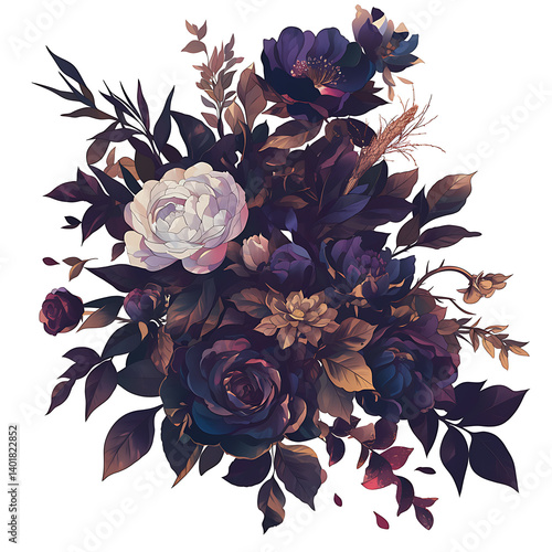 Floral flower vector Illustrations on white background