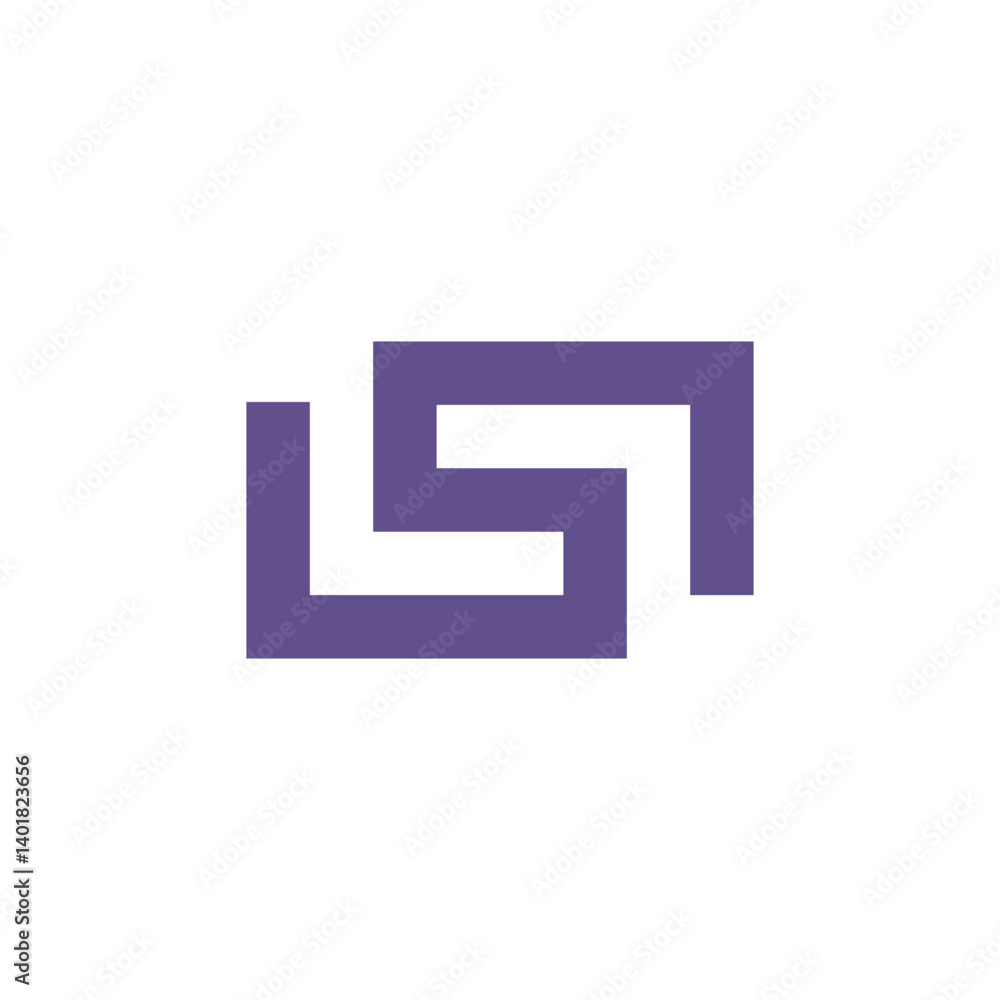 Connected Line Style S Logo Icon Connected Line Style S Logo Icon
