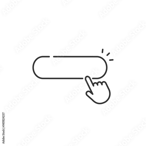 予約、登録、申請手続きなどに使えるボタンのベクターアイコン(線画・モノクロ)