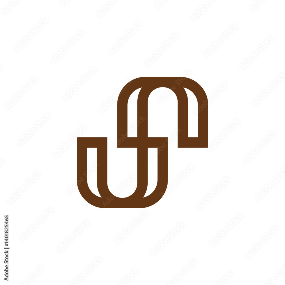 Modern Symmetrical S Letter Logo Design with Unique Shape Modern Symmetrical S Letter Logo Design with Unique Shape