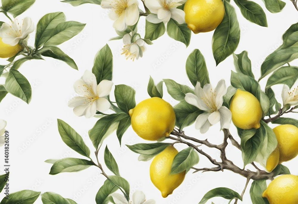 blooming hand flowers tree lemon lemons branches white frame drawn background arrangement element isolated graphic hand-painted green leaf fruit blossom clip art food citrous illustration border blooming hand flowers tree lemon lemons branches white frame drawn background arrangement element isolated graphic hand-painted green leaf fruit blossom clip art food citrous illustration border