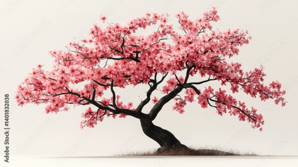A flowering cherry blossom tree in full bloom, A flowering cherry blossom tree in full bloom,