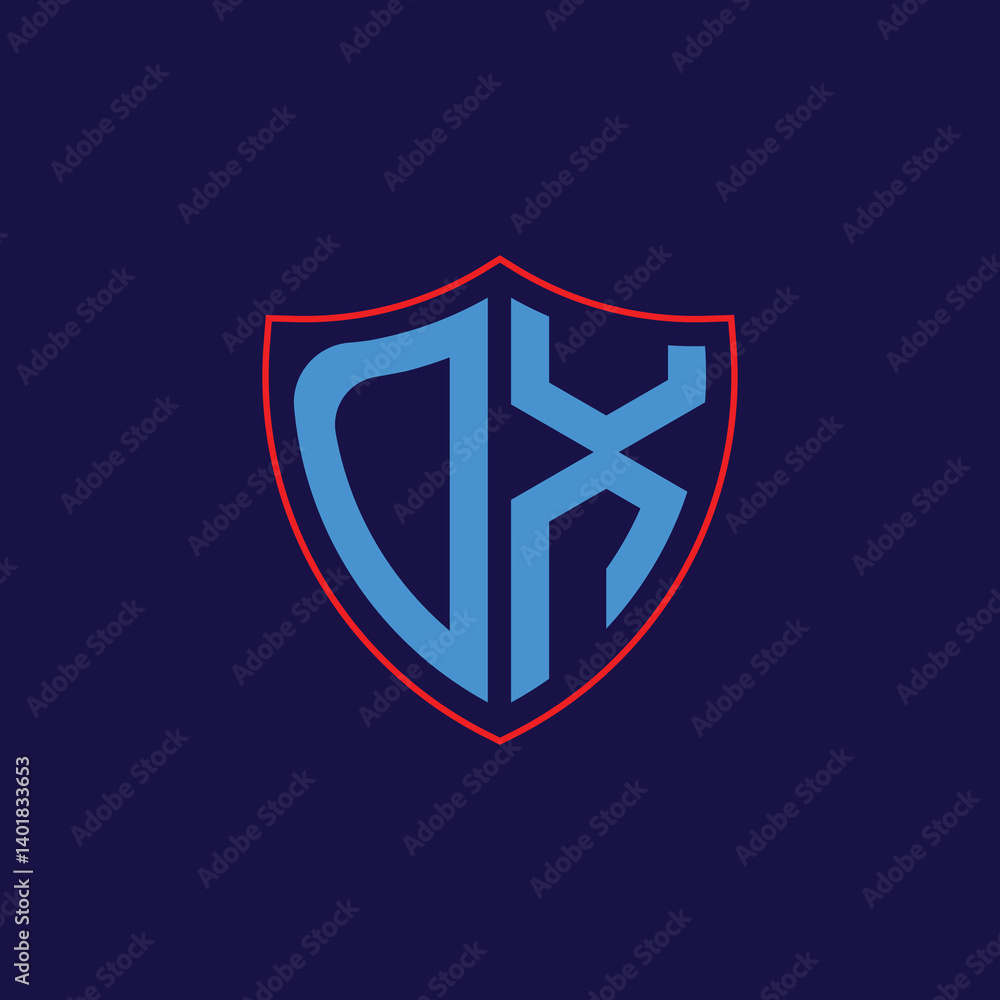 Corporate Shield Logo with Letter Combination Corporate Shield Logo with Letter Combination