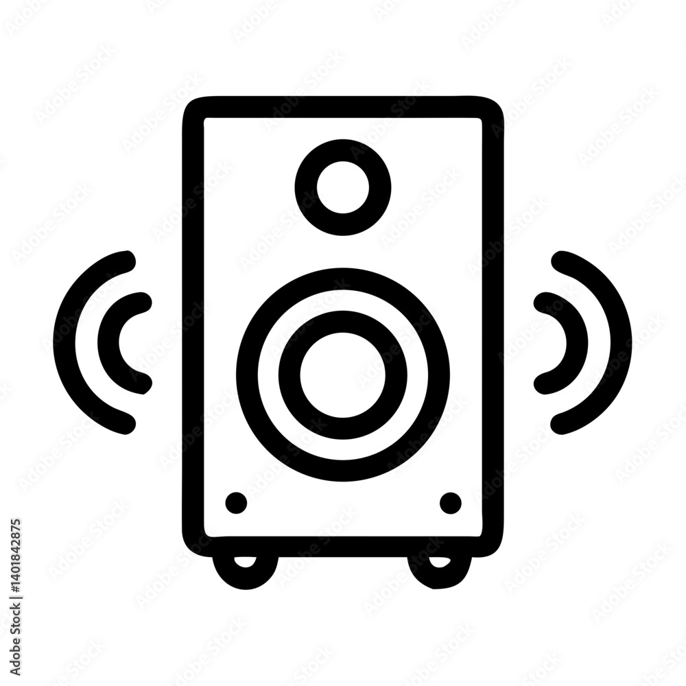 Audio Speaker with Sound Drivers Icon Design Audio Speaker with Sound Drivers Icon Design