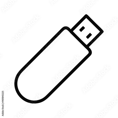 USB Flash Drive with Rounded Body Icon Design