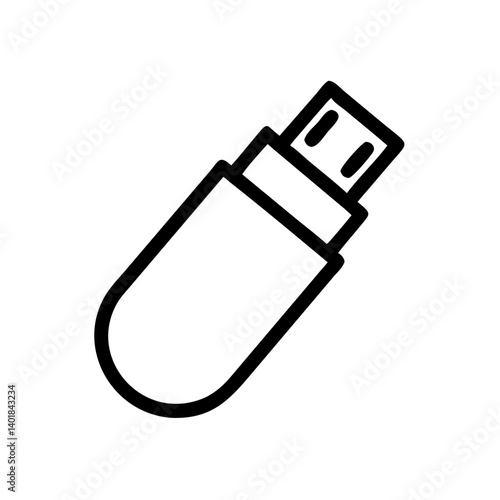 USB Flash Drive with Rounded Body Icon Design