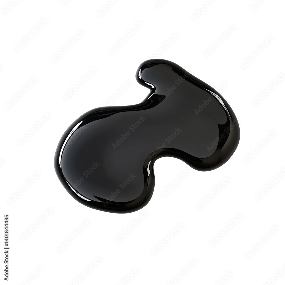 A close-up shot of a shiny black puddle of oil, showcasing its viscous nature and reflective surface. The abstract form of the oil creates an intriguing visual A close-up shot of a shiny black puddle of oil, showcasing its viscous nature and reflective surface. The abstract form of the oil creates an intriguing visual