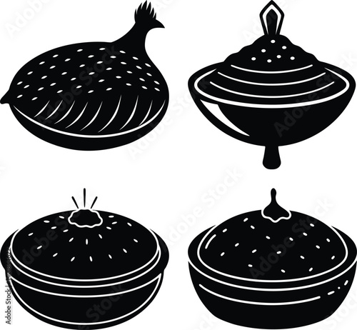 Polenta silhouette vector