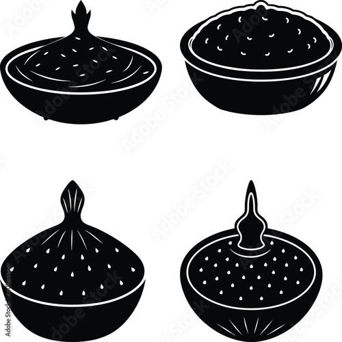Polenta silhouette vector