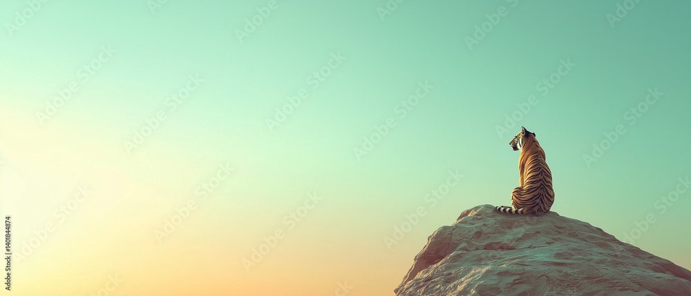 custom made wallpaper toronto digitalPanoramic view of a tiger with sky