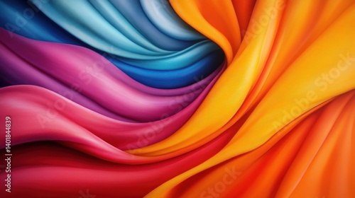 A kaleidoscope of vibrant colors surged across a canvas of dynamic lines and curves