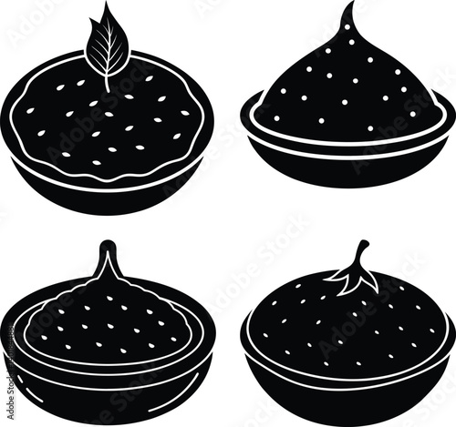 Polenta silhouette vector