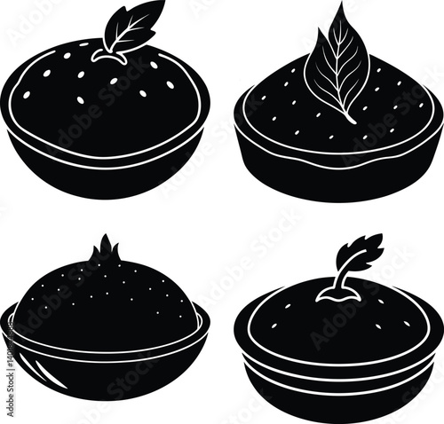 Polenta silhouette vector
