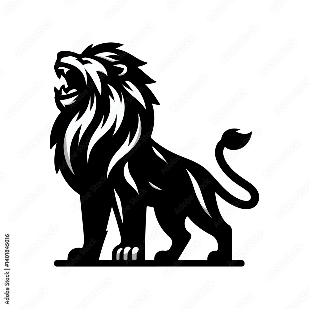 Fototapeta premium angry lion mascot logo vector illustration