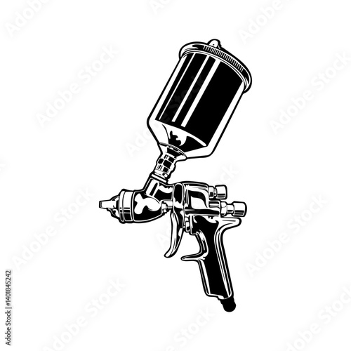 Vector Illustration Line Art Spray Paint