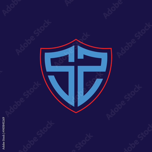 Free Download Corporate Shield Logo with Letter Combination - GFXLoad