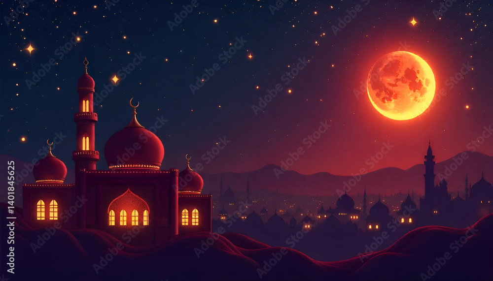 Obraz premium eid mubarak and Hajj holiday