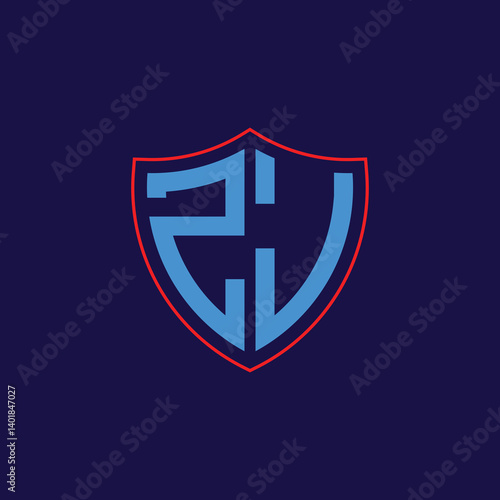 Free Download Corporate Shield Logo with Letter Combination - GFXLoad