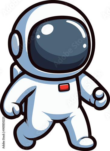 かわいい宇宙飛行士のイラスト
