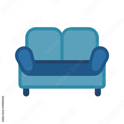 Lounge Sofa for Guest Seating Icon Design