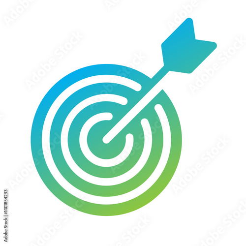 A target with an arrow symbolizing focus, goal, or achievement.