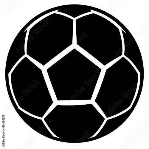 Simple Black And White Soccer Ball Isolated Graphic Element Design