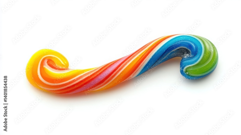 Creepy swirl candy line isolated with white background Creepy swirl candy line isolated with white background