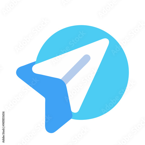 Blue And White Paper Airplane Icon For Application Delivery Services