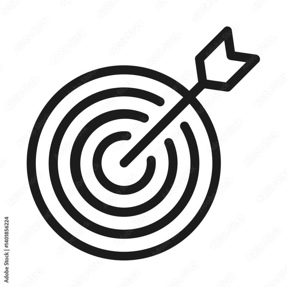 A target with an arrow symbolizing focus, goal, or achievement. A target with an arrow symbolizing focus, goal, or achievement.