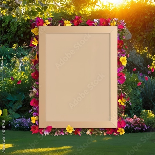 Flower Garden Background Frame - 15