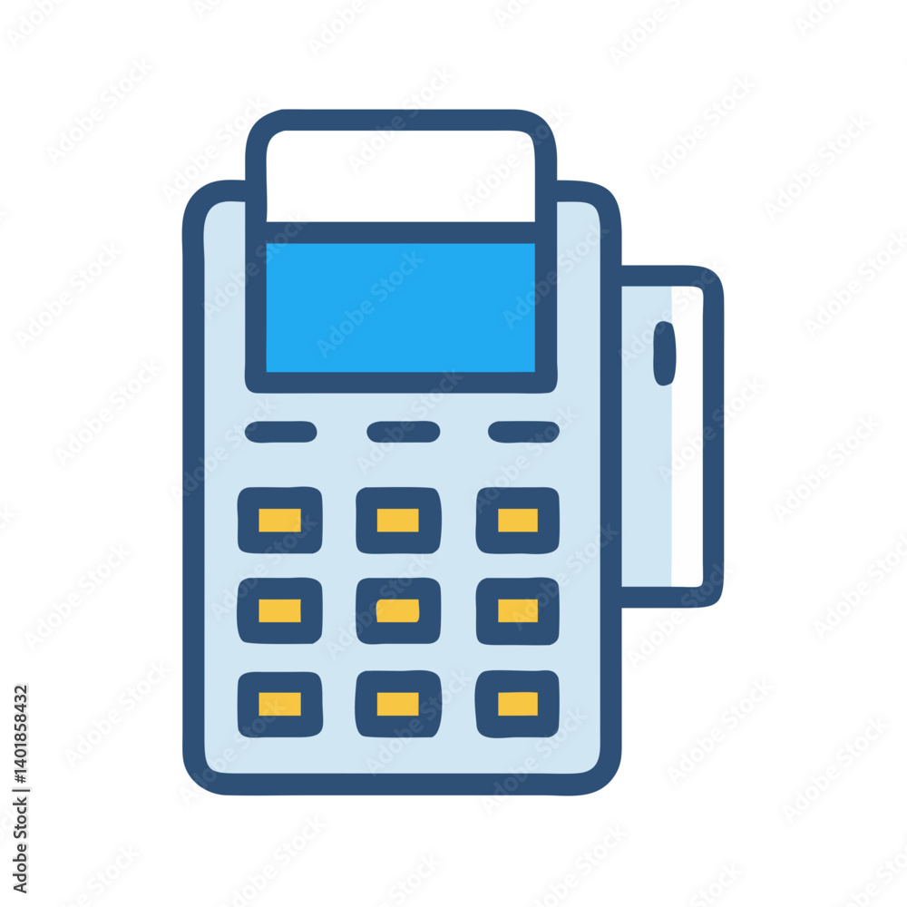 Credit Card Reader Terminal Device Icon Design Credit Card Reader Terminal Device Icon Design