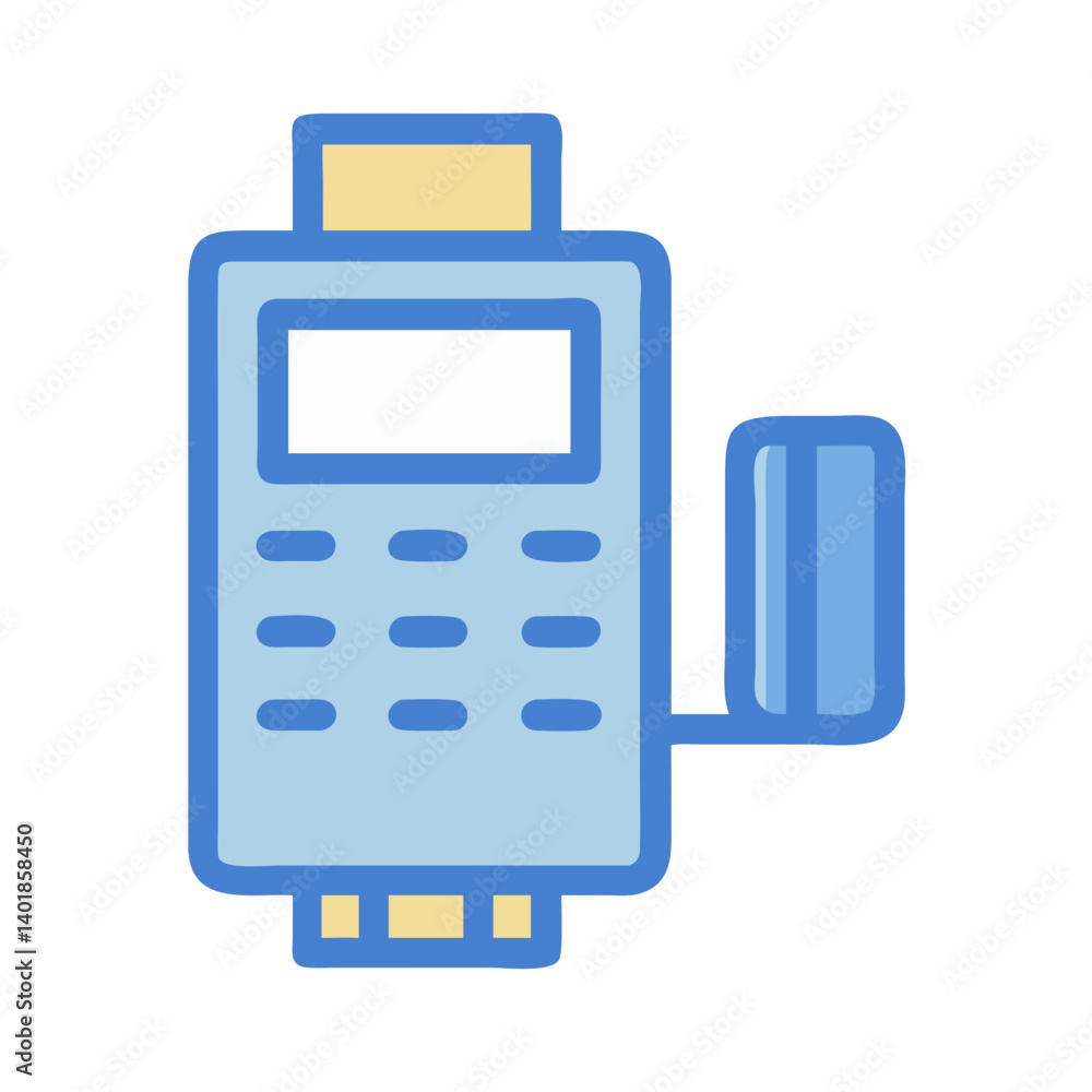 Credit Card Reader Terminal Device Icon Design Credit Card Reader Terminal Device Icon Design