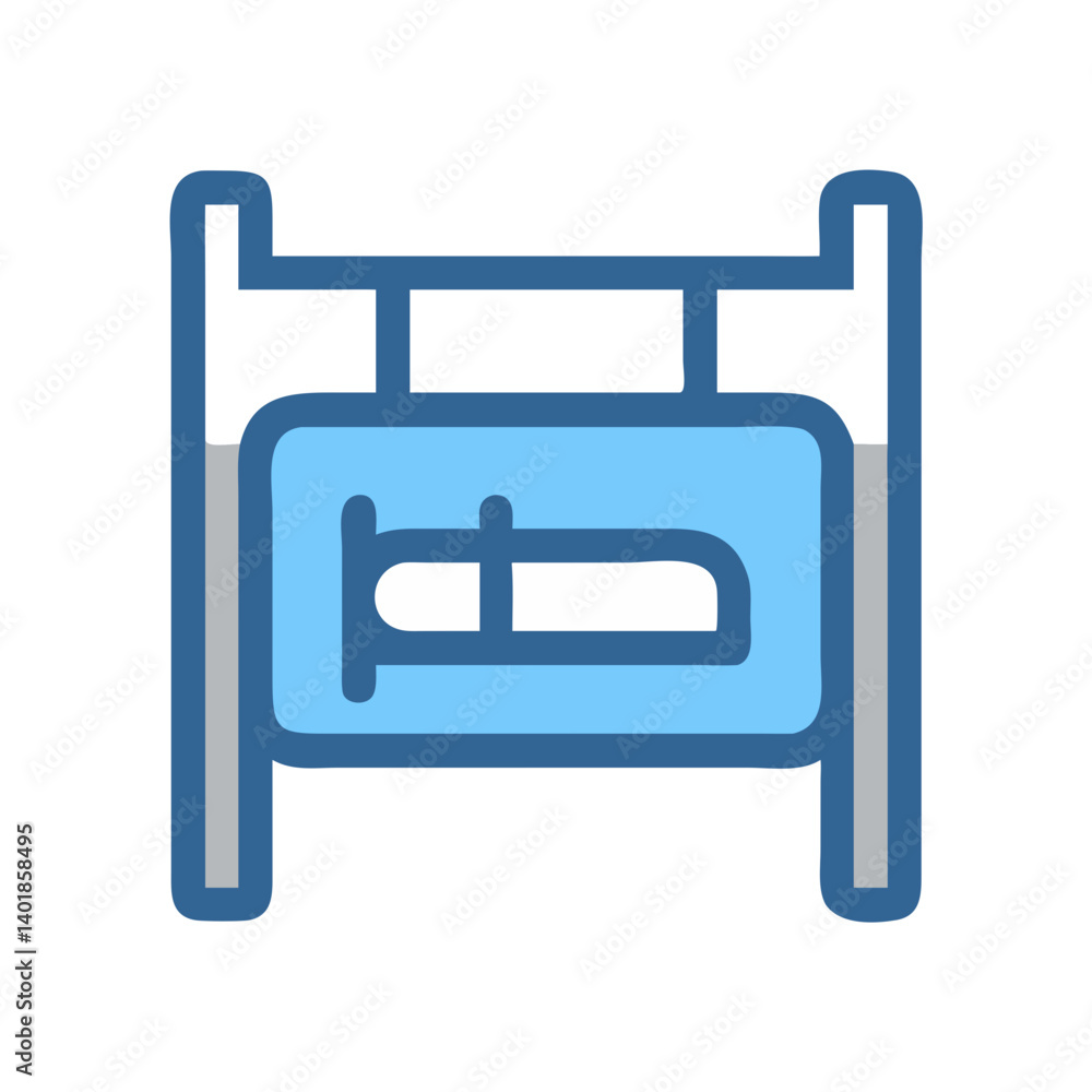 Hanging Hotel Sign with Bed Symbol Icon Design Hanging Hotel Sign with Bed Symbol Icon Design