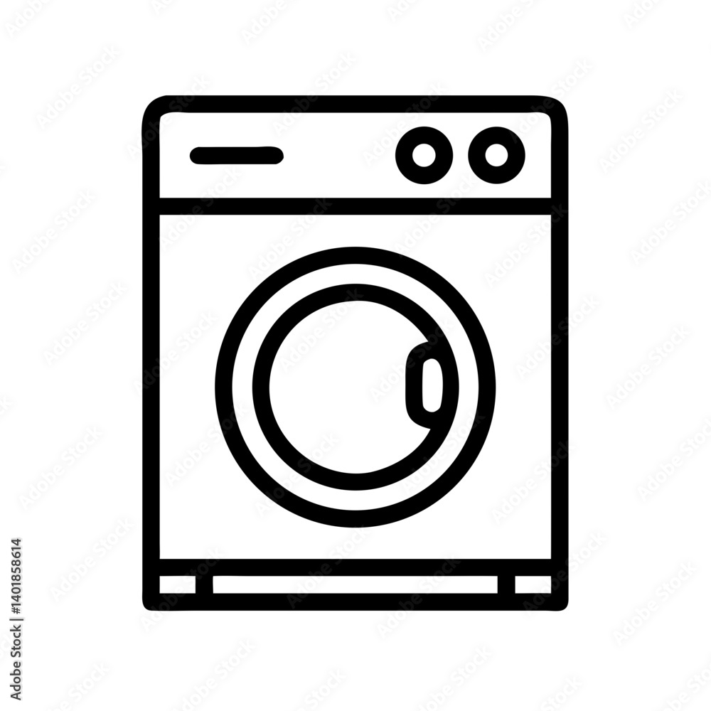 Laundry Washer with Round Door Icon Design Laundry Washer with Round Door Icon Design