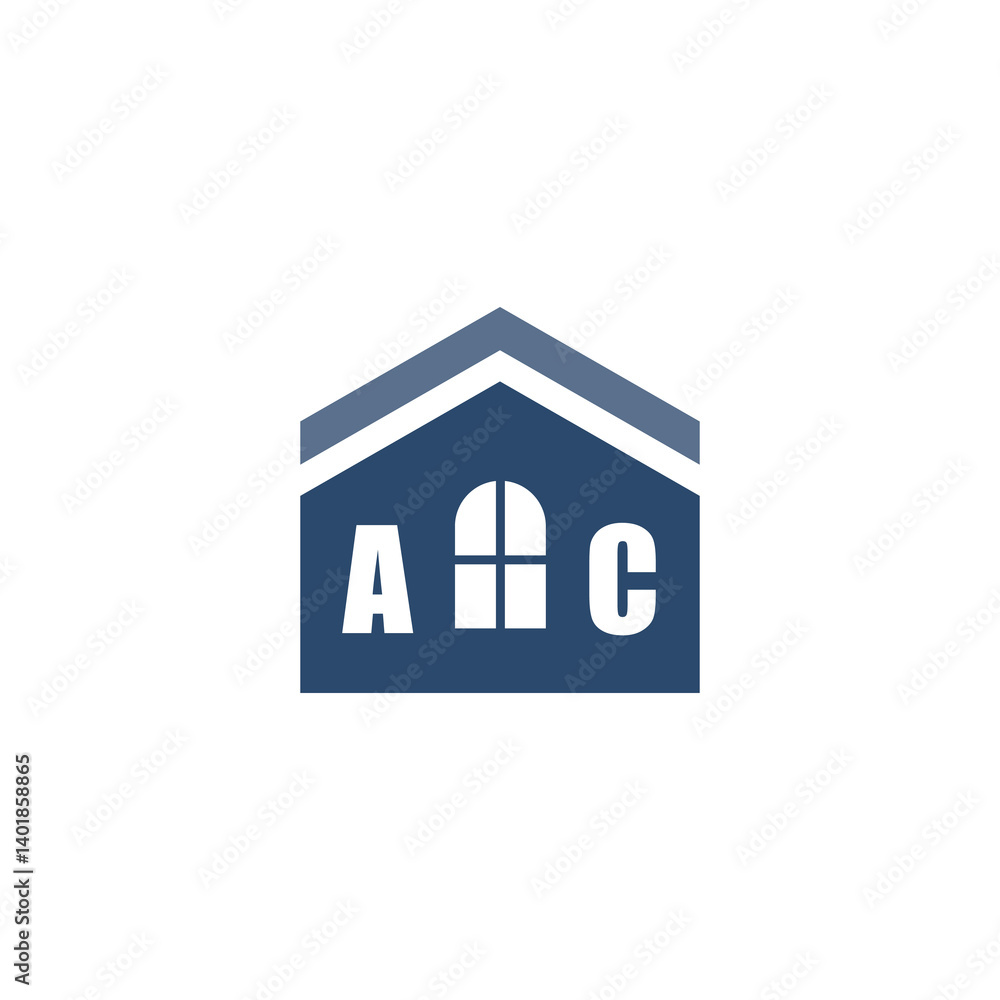 Modern Home Improvement Logo Design with Roof Icon Modern Home Improvement Logo Design with Roof Icon
