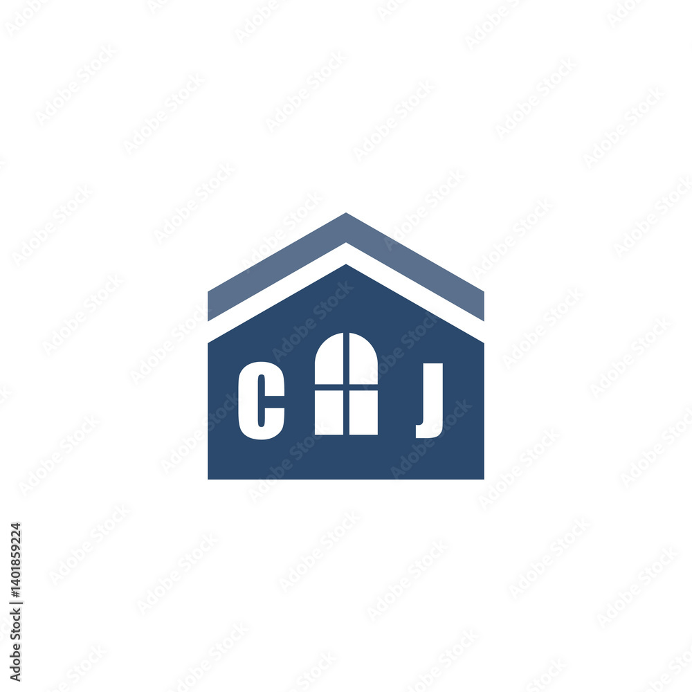 Modern Home Improvement Logo Design with Roof Icon